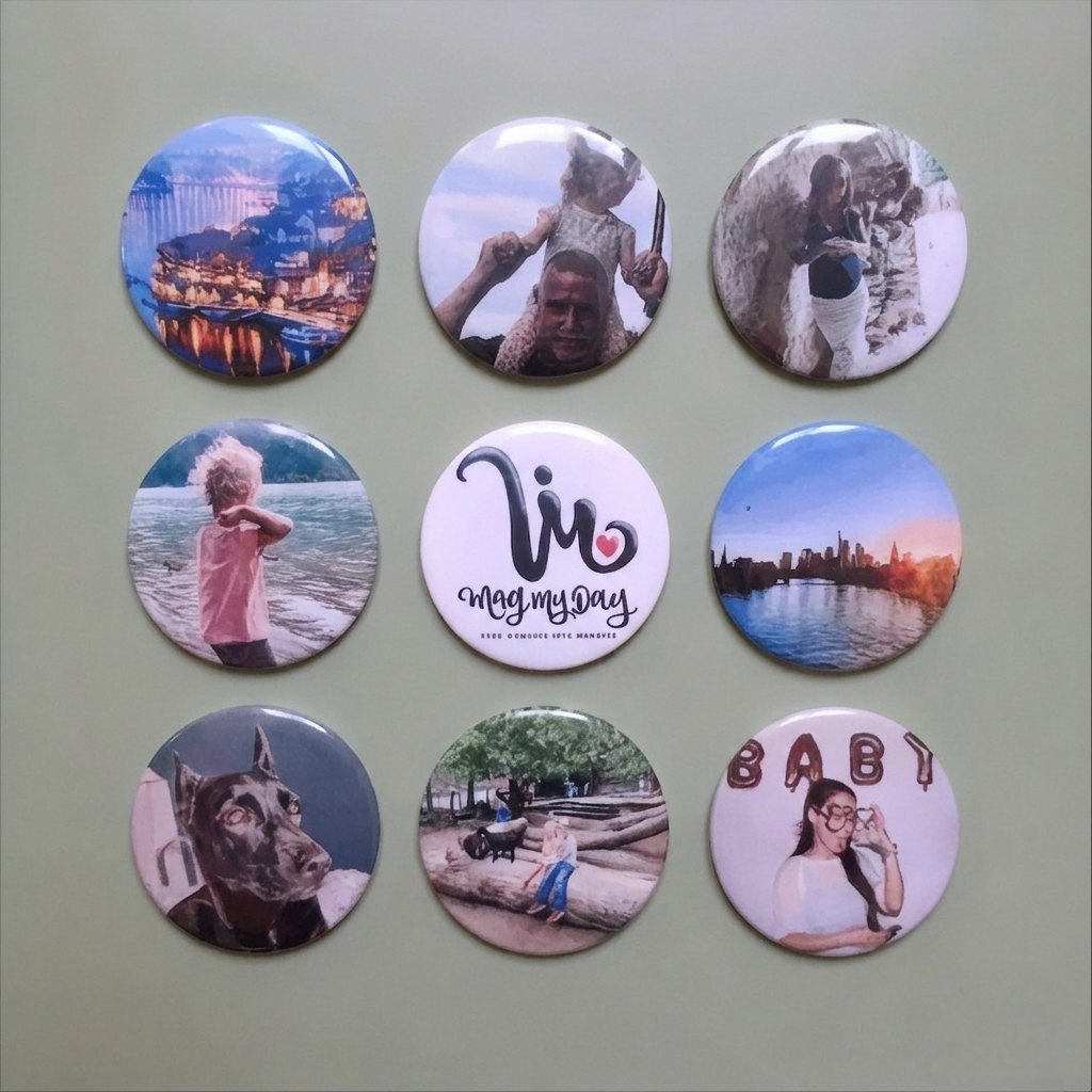 Personalisierbarer Magnet – rund