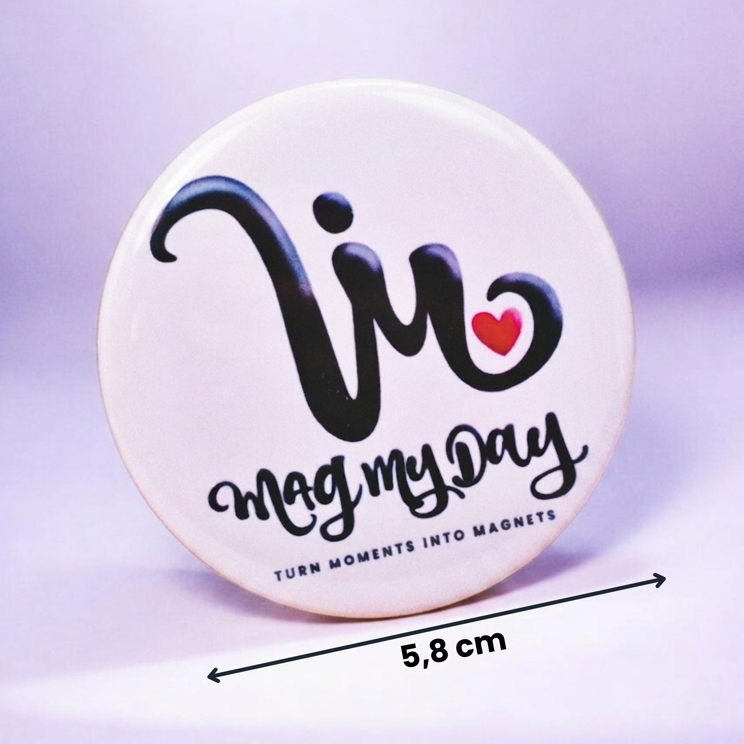 Personalisierbarer Magnet – rund